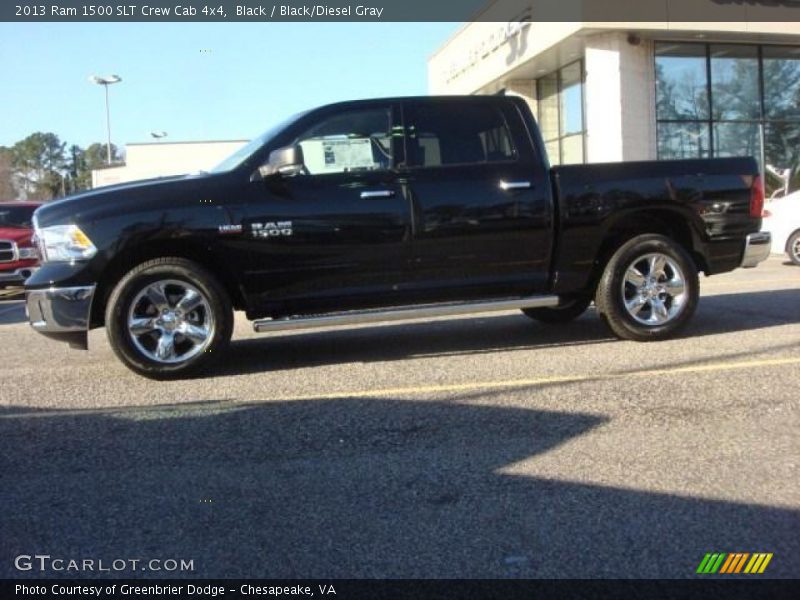 Black / Black/Diesel Gray 2013 Ram 1500 SLT Crew Cab 4x4