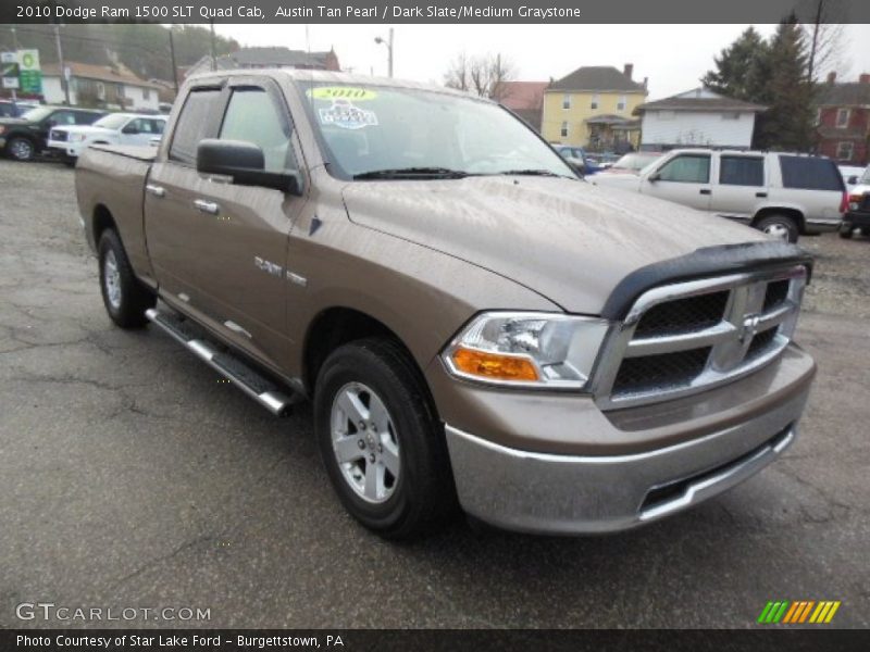 Austin Tan Pearl / Dark Slate/Medium Graystone 2010 Dodge Ram 1500 SLT Quad Cab