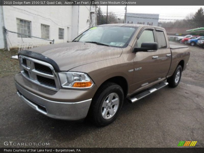 Austin Tan Pearl / Dark Slate/Medium Graystone 2010 Dodge Ram 1500 SLT Quad Cab