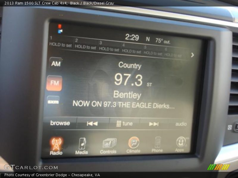 Black / Black/Diesel Gray 2013 Ram 1500 SLT Crew Cab 4x4