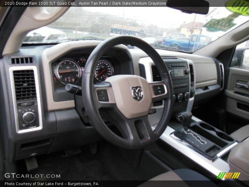 Austin Tan Pearl / Dark Slate/Medium Graystone 2010 Dodge Ram 1500 SLT Quad Cab