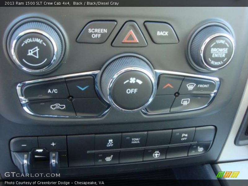 Black / Black/Diesel Gray 2013 Ram 1500 SLT Crew Cab 4x4