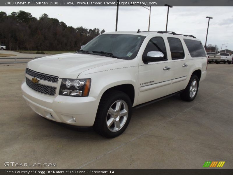 White Diamond Tricoat / Light Cashmere/Ebony 2008 Chevrolet Suburban 1500 LTZ 4x4
