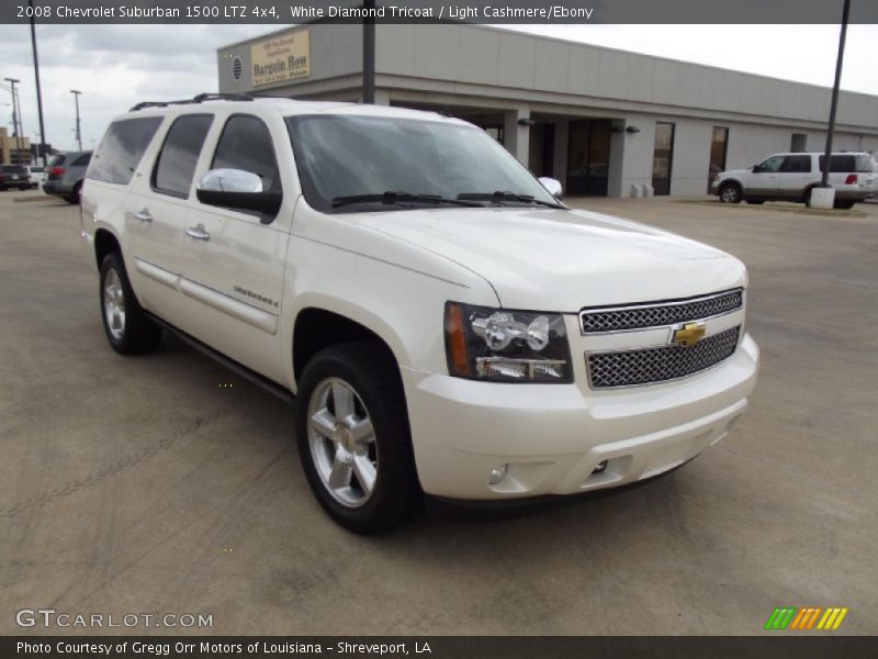 White Diamond Tricoat / Light Cashmere/Ebony 2008 Chevrolet Suburban 1500 LTZ 4x4