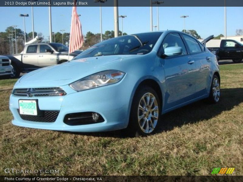 Laguna Blue / Black 2013 Dodge Dart Limited