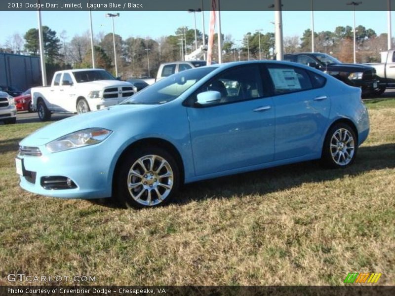 Laguna Blue / Black 2013 Dodge Dart Limited
