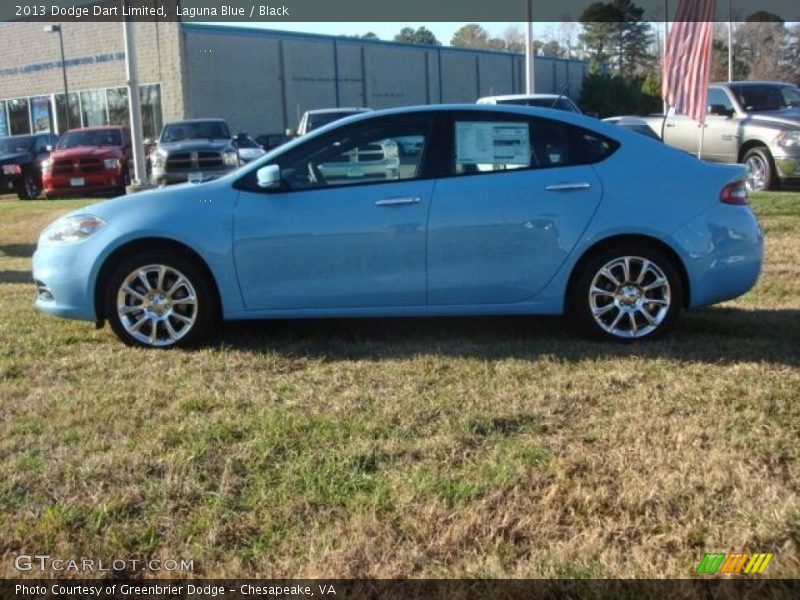 Laguna Blue / Black 2013 Dodge Dart Limited