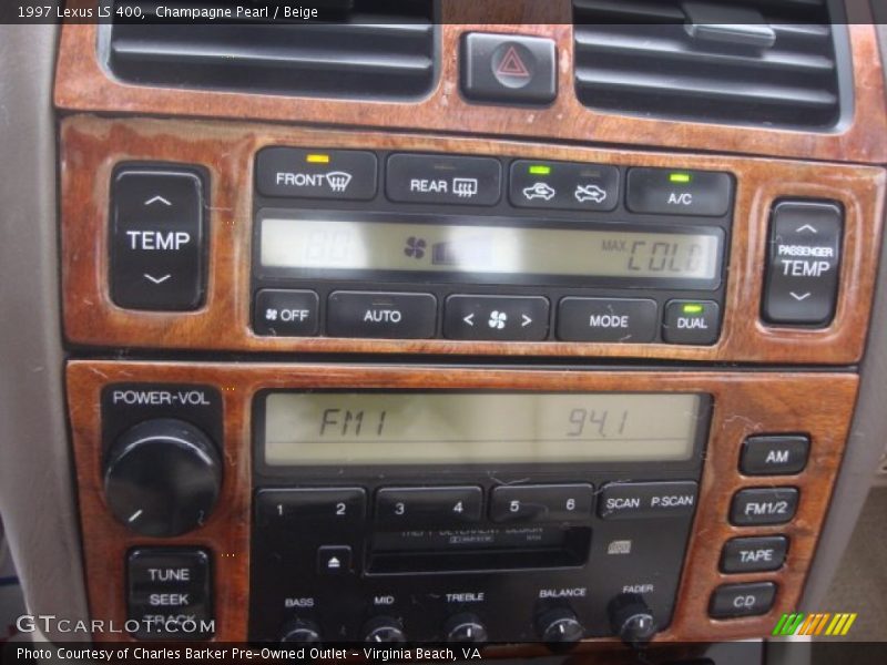 Controls of 1997 LS 400