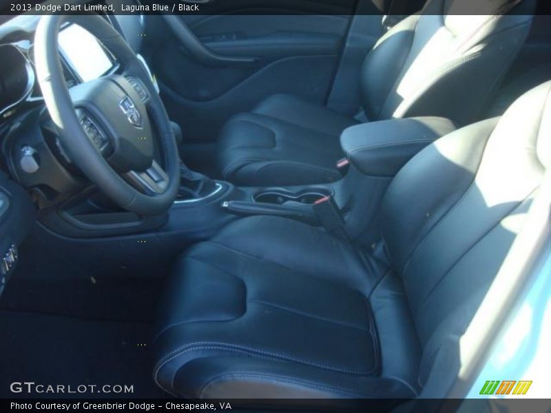 Laguna Blue / Black 2013 Dodge Dart Limited