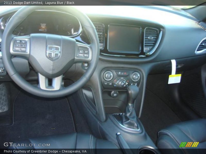 Laguna Blue / Black 2013 Dodge Dart Limited