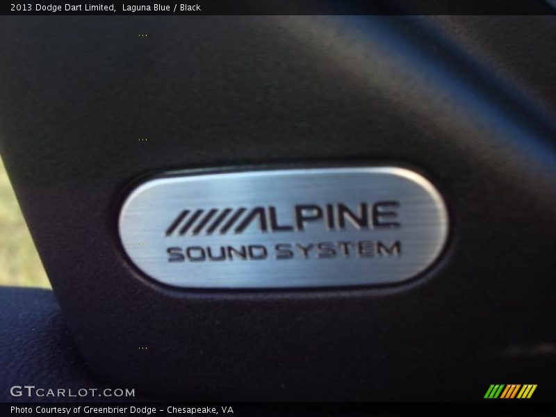 Laguna Blue / Black 2013 Dodge Dart Limited