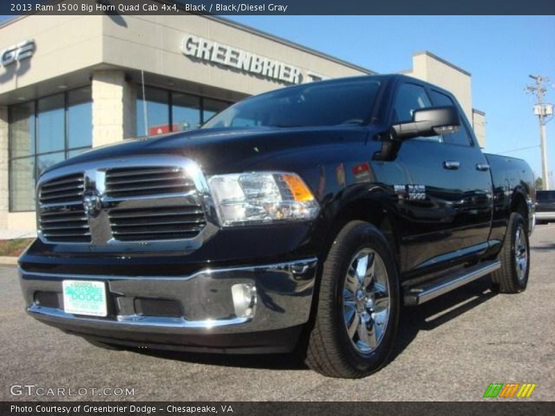 Black / Black/Diesel Gray 2013 Ram 1500 Big Horn Quad Cab 4x4
