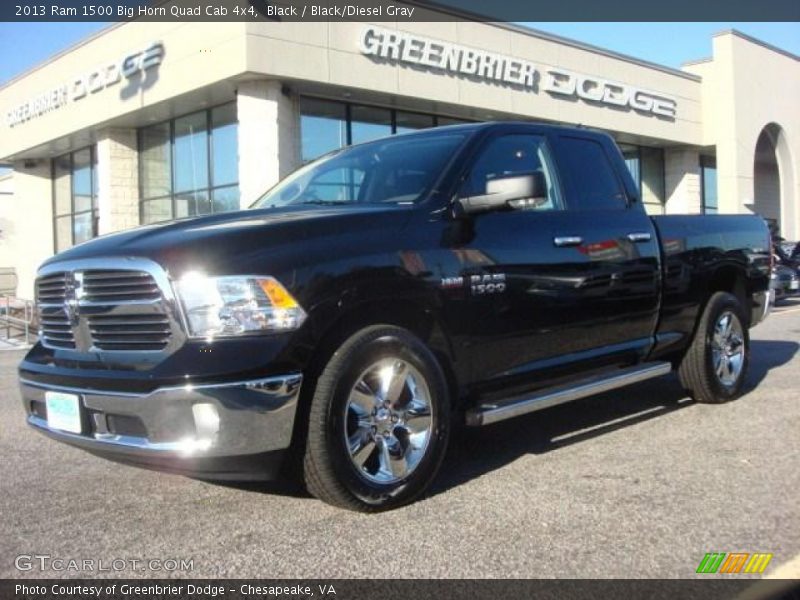 Black / Black/Diesel Gray 2013 Ram 1500 Big Horn Quad Cab 4x4