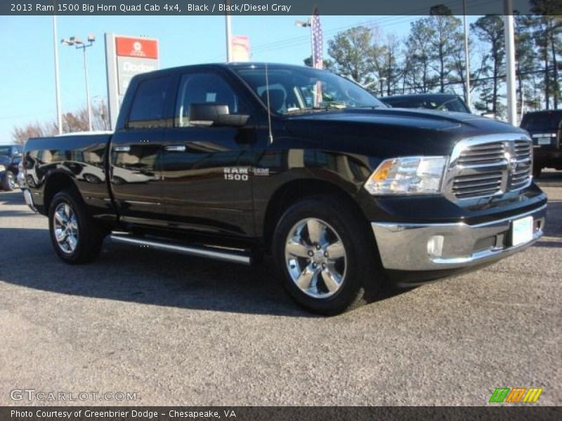 Black / Black/Diesel Gray 2013 Ram 1500 Big Horn Quad Cab 4x4
