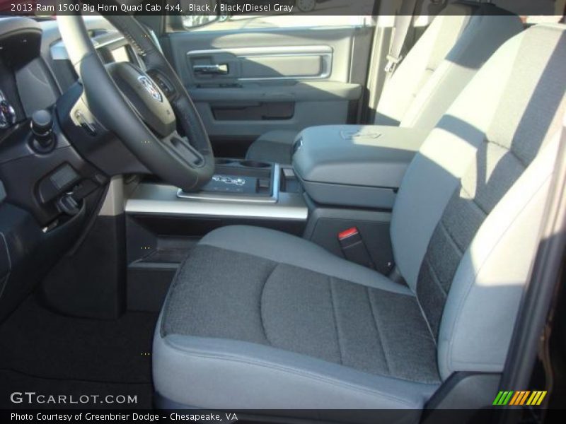 Black / Black/Diesel Gray 2013 Ram 1500 Big Horn Quad Cab 4x4