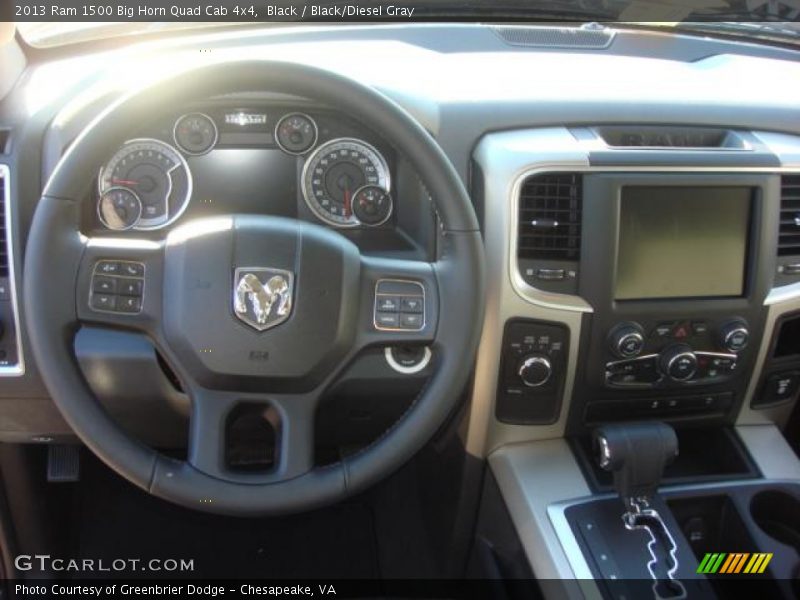 Black / Black/Diesel Gray 2013 Ram 1500 Big Horn Quad Cab 4x4