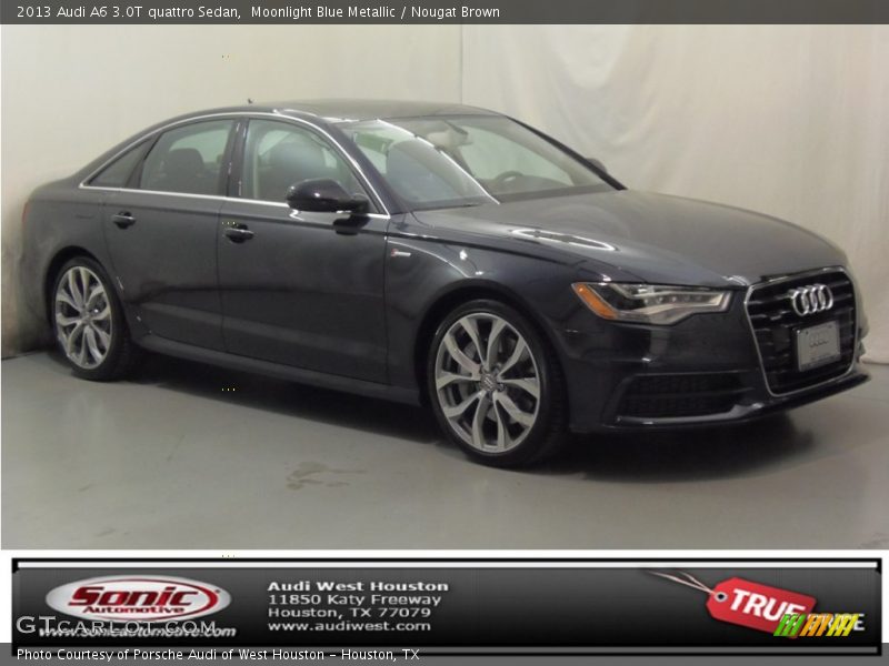 Moonlight Blue Metallic / Nougat Brown 2013 Audi A6 3.0T quattro Sedan