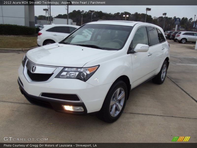 Aspen White Pearl / Parchment 2013 Acura MDX SH-AWD Technology