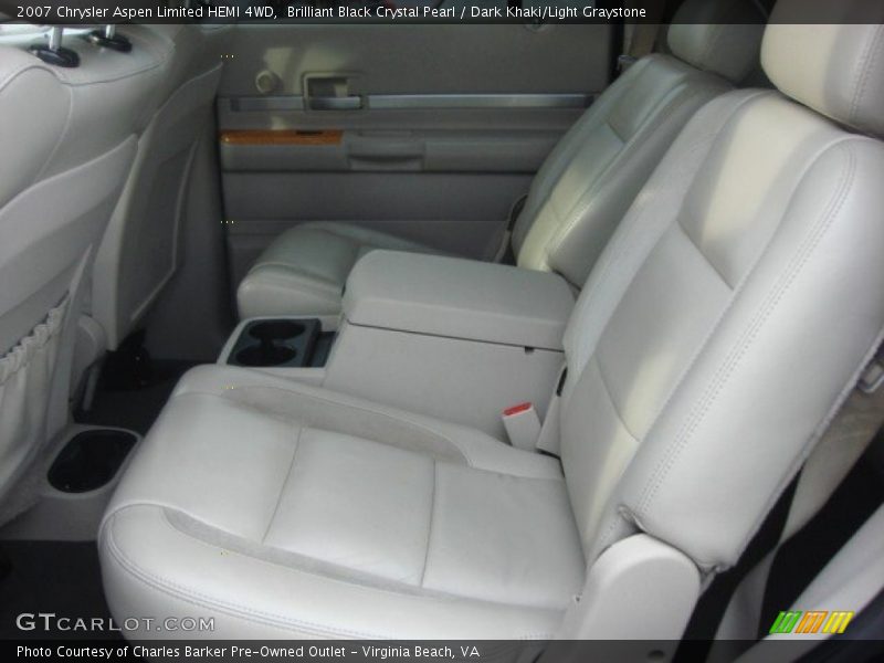 Brilliant Black Crystal Pearl / Dark Khaki/Light Graystone 2007 Chrysler Aspen Limited HEMI 4WD
