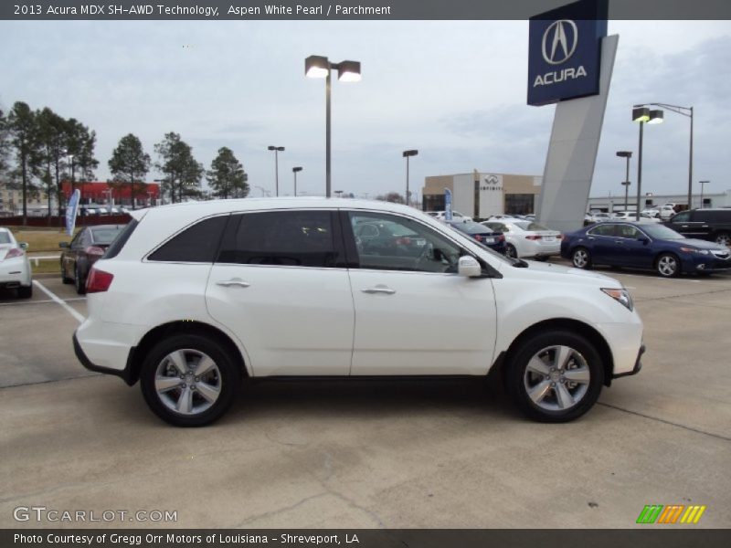 Aspen White Pearl / Parchment 2013 Acura MDX SH-AWD Technology