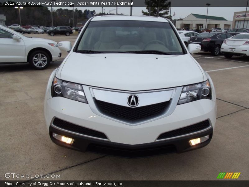Aspen White Pearl / Parchment 2013 Acura MDX SH-AWD Technology