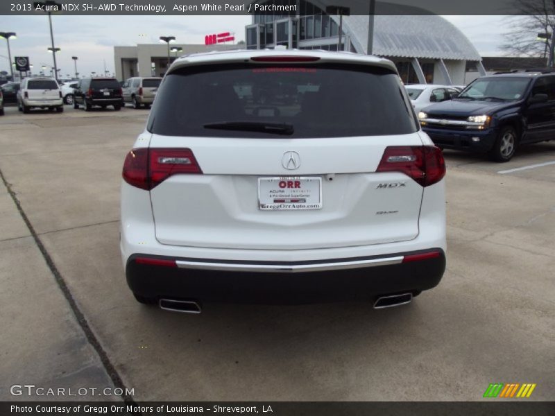 Aspen White Pearl / Parchment 2013 Acura MDX SH-AWD Technology