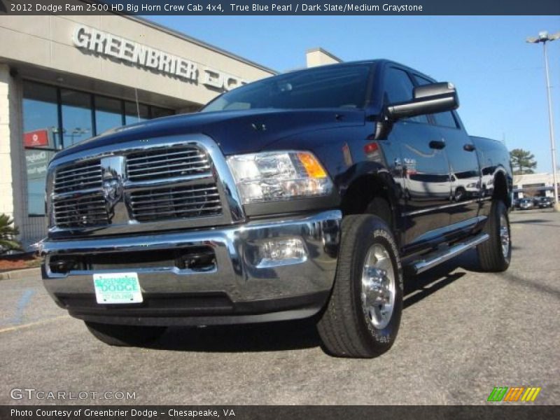 True Blue Pearl / Dark Slate/Medium Graystone 2012 Dodge Ram 2500 HD Big Horn Crew Cab 4x4