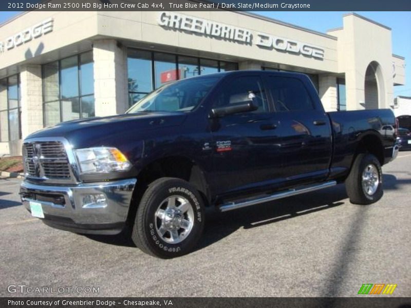 True Blue Pearl / Dark Slate/Medium Graystone 2012 Dodge Ram 2500 HD Big Horn Crew Cab 4x4