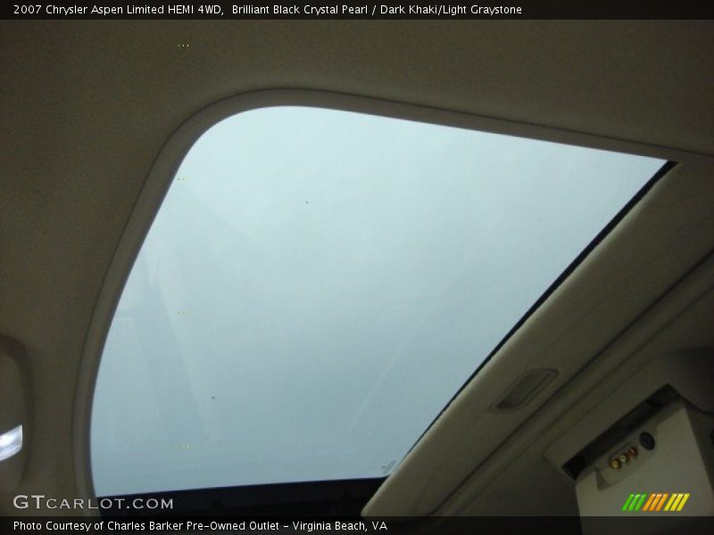 Brilliant Black Crystal Pearl / Dark Khaki/Light Graystone 2007 Chrysler Aspen Limited HEMI 4WD