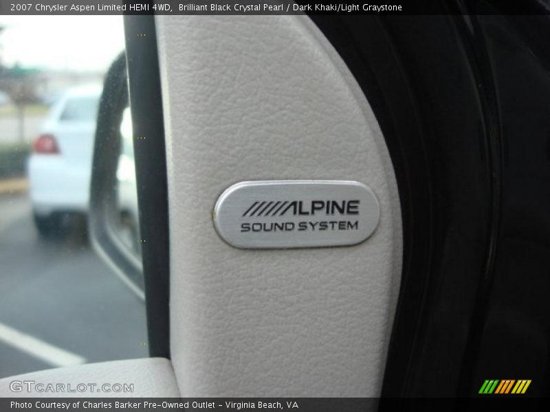 Brilliant Black Crystal Pearl / Dark Khaki/Light Graystone 2007 Chrysler Aspen Limited HEMI 4WD