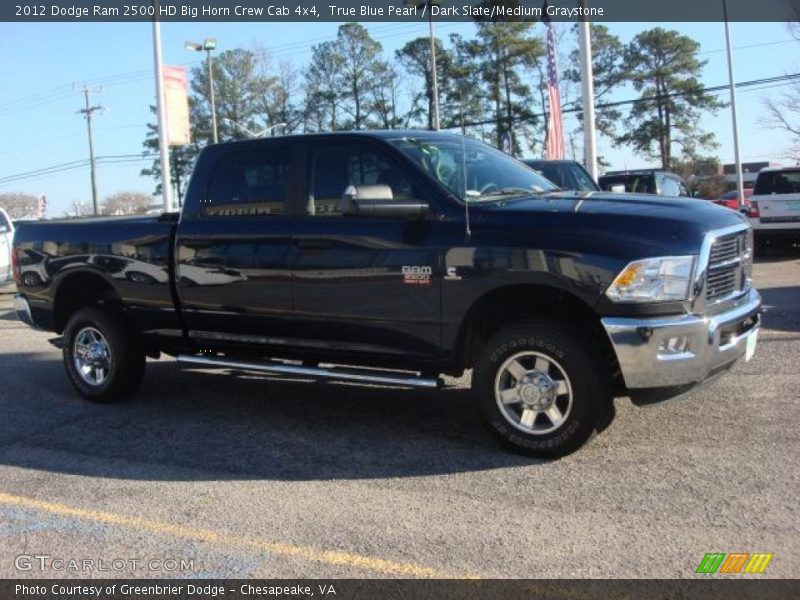 True Blue Pearl / Dark Slate/Medium Graystone 2012 Dodge Ram 2500 HD Big Horn Crew Cab 4x4