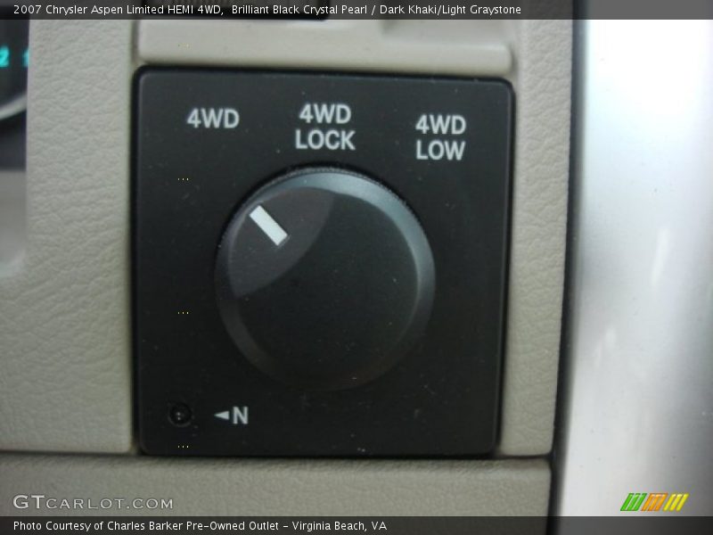 Brilliant Black Crystal Pearl / Dark Khaki/Light Graystone 2007 Chrysler Aspen Limited HEMI 4WD