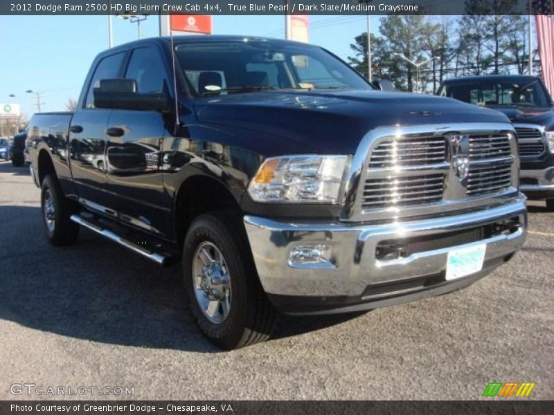 True Blue Pearl / Dark Slate/Medium Graystone 2012 Dodge Ram 2500 HD Big Horn Crew Cab 4x4