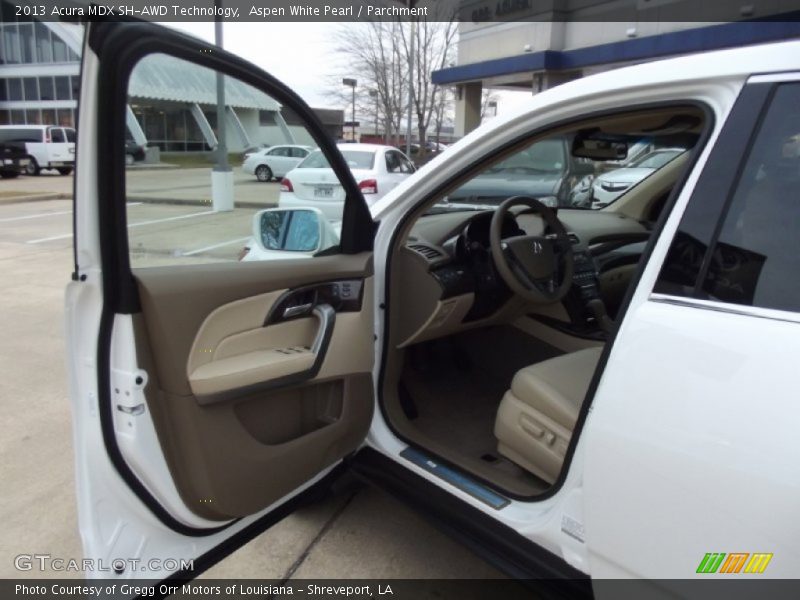 Aspen White Pearl / Parchment 2013 Acura MDX SH-AWD Technology