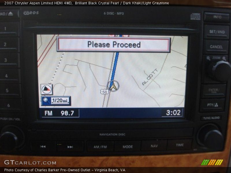 Brilliant Black Crystal Pearl / Dark Khaki/Light Graystone 2007 Chrysler Aspen Limited HEMI 4WD