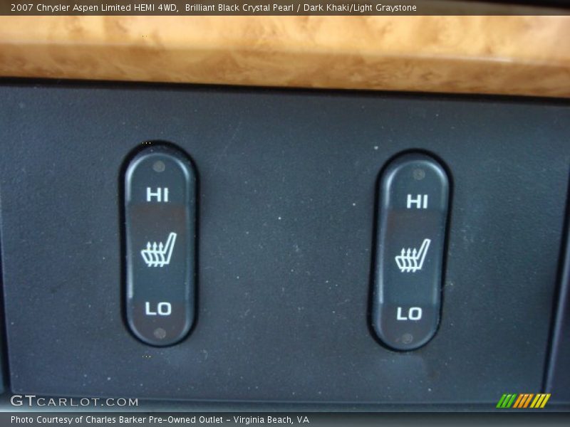 Brilliant Black Crystal Pearl / Dark Khaki/Light Graystone 2007 Chrysler Aspen Limited HEMI 4WD