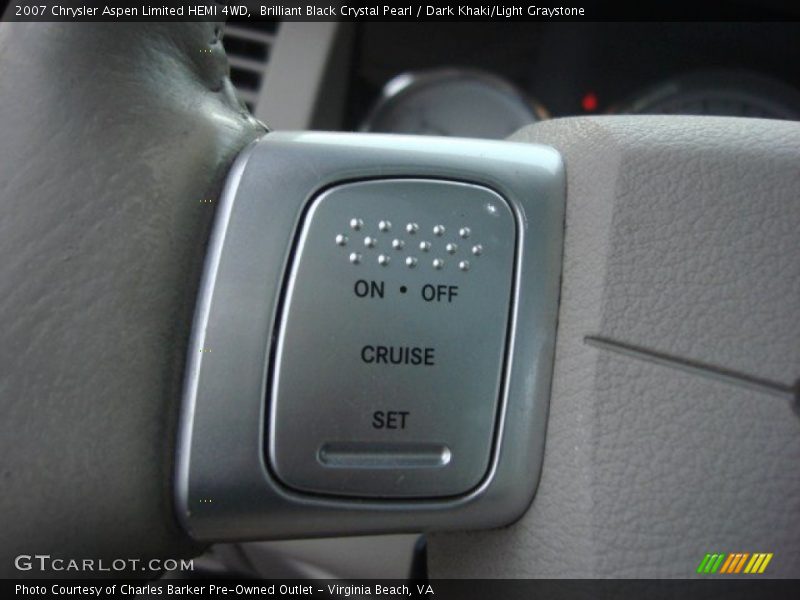 Brilliant Black Crystal Pearl / Dark Khaki/Light Graystone 2007 Chrysler Aspen Limited HEMI 4WD