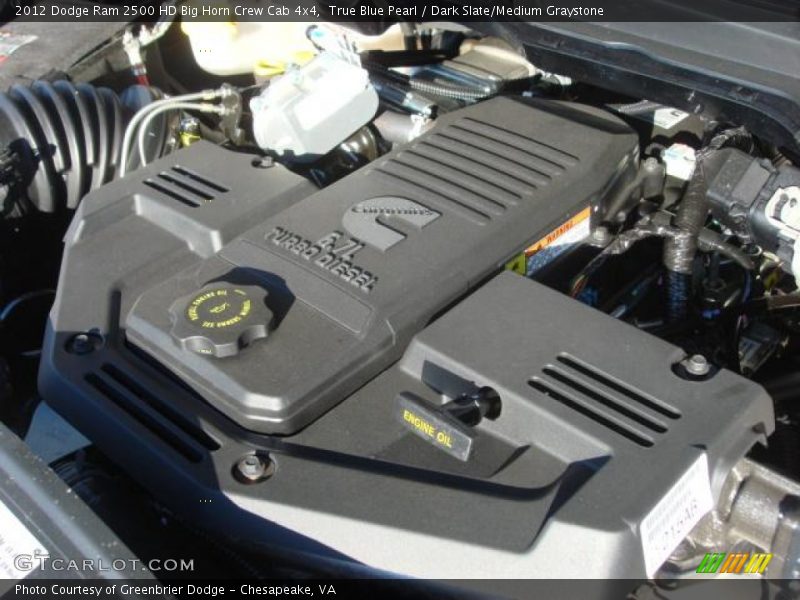 True Blue Pearl / Dark Slate/Medium Graystone 2012 Dodge Ram 2500 HD Big Horn Crew Cab 4x4