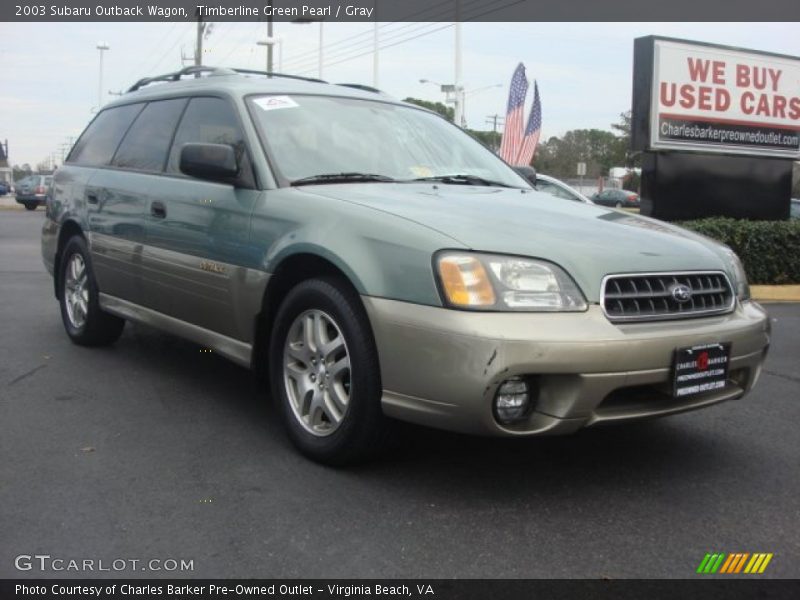 Timberline Green Pearl / Gray 2003 Subaru Outback Wagon