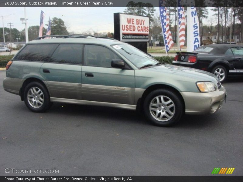Timberline Green Pearl / Gray 2003 Subaru Outback Wagon