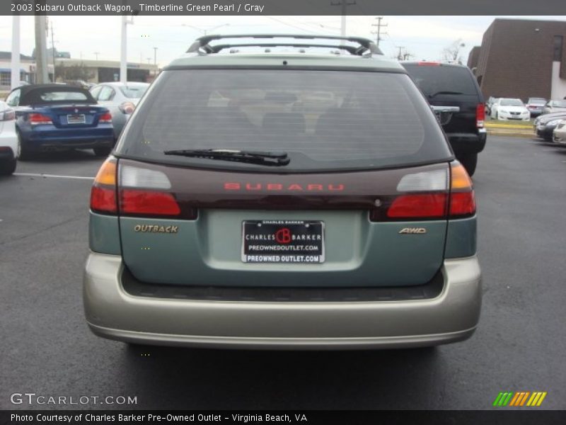 Timberline Green Pearl / Gray 2003 Subaru Outback Wagon