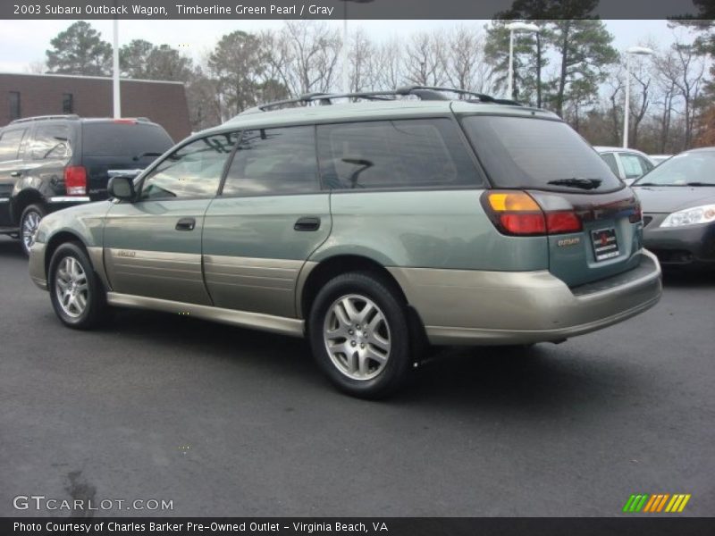 Timberline Green Pearl / Gray 2003 Subaru Outback Wagon