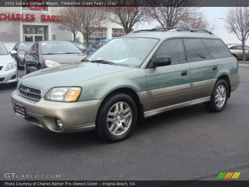 Timberline Green Pearl / Gray 2003 Subaru Outback Wagon