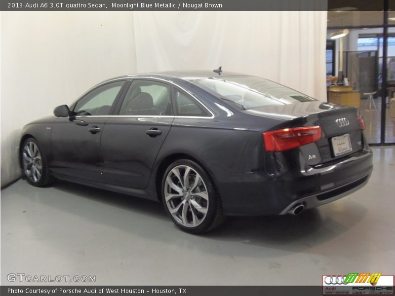 Moonlight Blue Metallic / Nougat Brown 2013 Audi A6 3.0T quattro Sedan