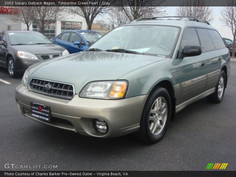 Timberline Green Pearl / Gray 2003 Subaru Outback Wagon