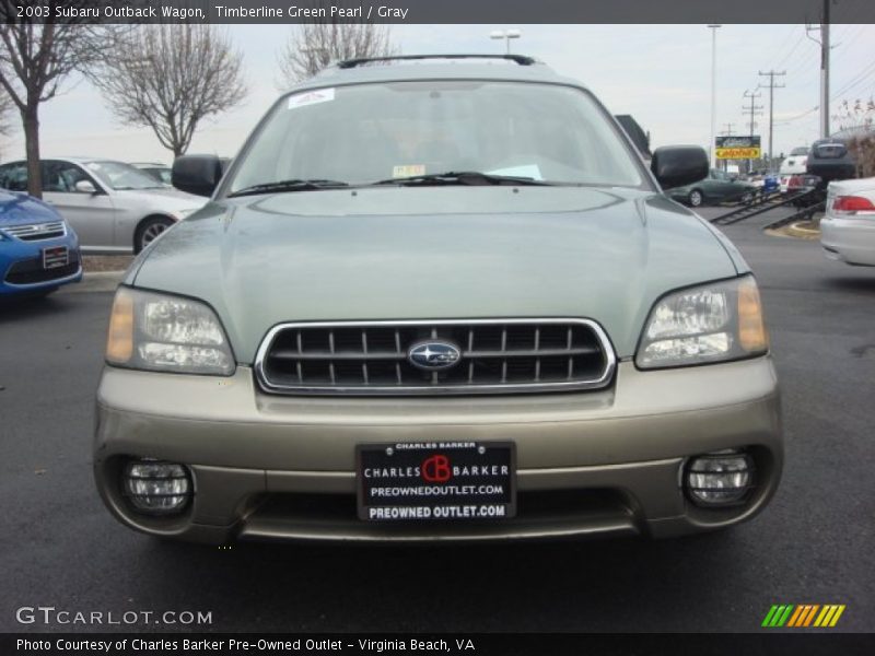 Timberline Green Pearl / Gray 2003 Subaru Outback Wagon