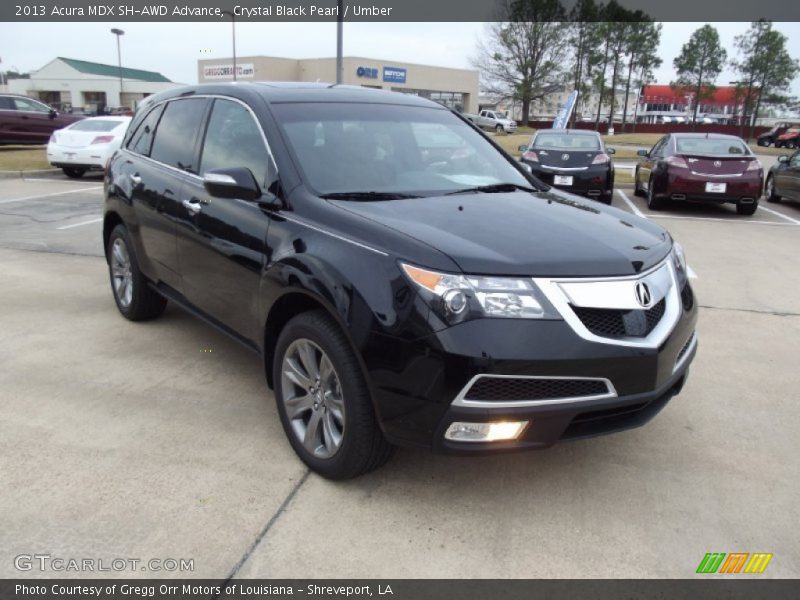 Crystal Black Pearl / Umber 2013 Acura MDX SH-AWD Advance