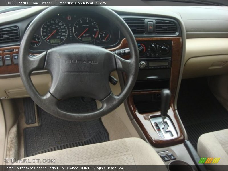 Timberline Green Pearl / Gray 2003 Subaru Outback Wagon