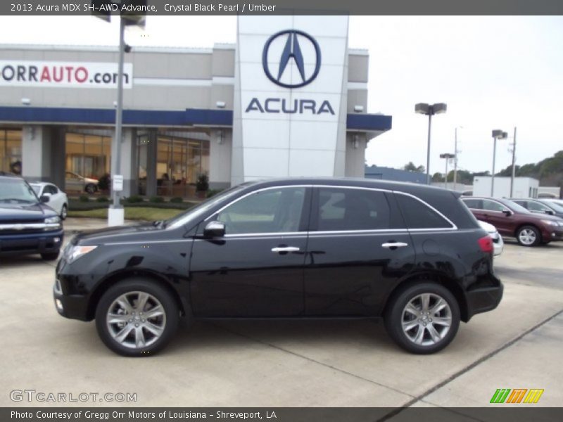 Crystal Black Pearl / Umber 2013 Acura MDX SH-AWD Advance