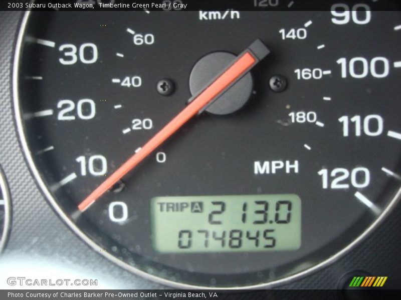Timberline Green Pearl / Gray 2003 Subaru Outback Wagon